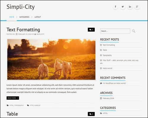 Simpli-City Free WordPress Theme