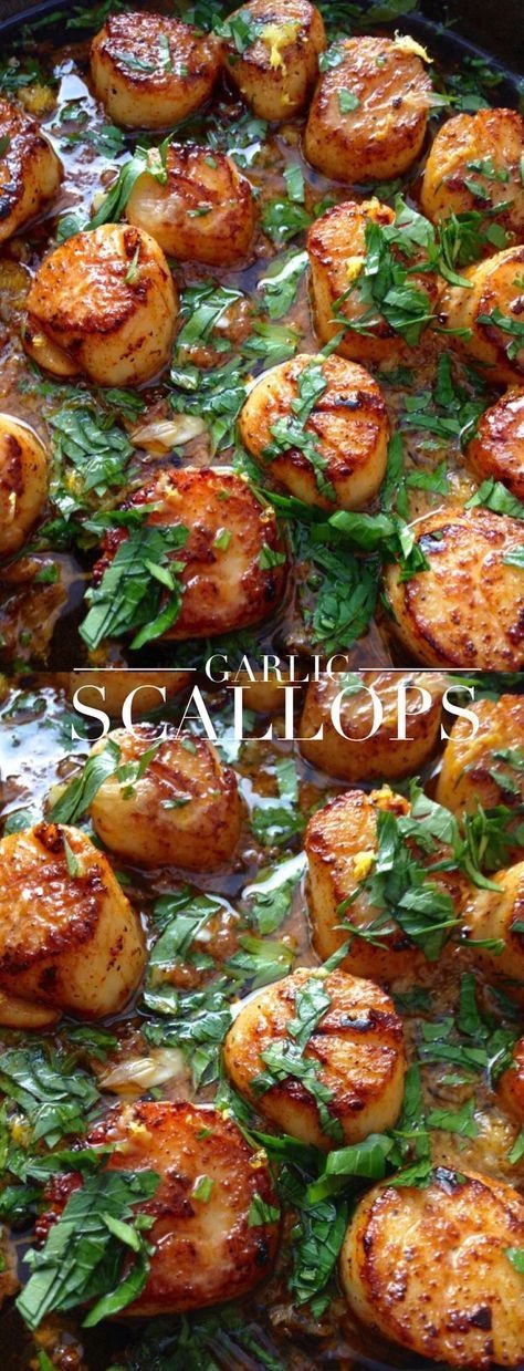 Healthy Garlic Scallops Recipe