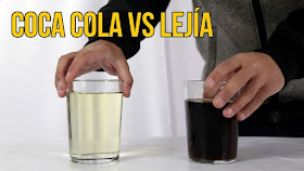 mezcla, coca cola, lejia