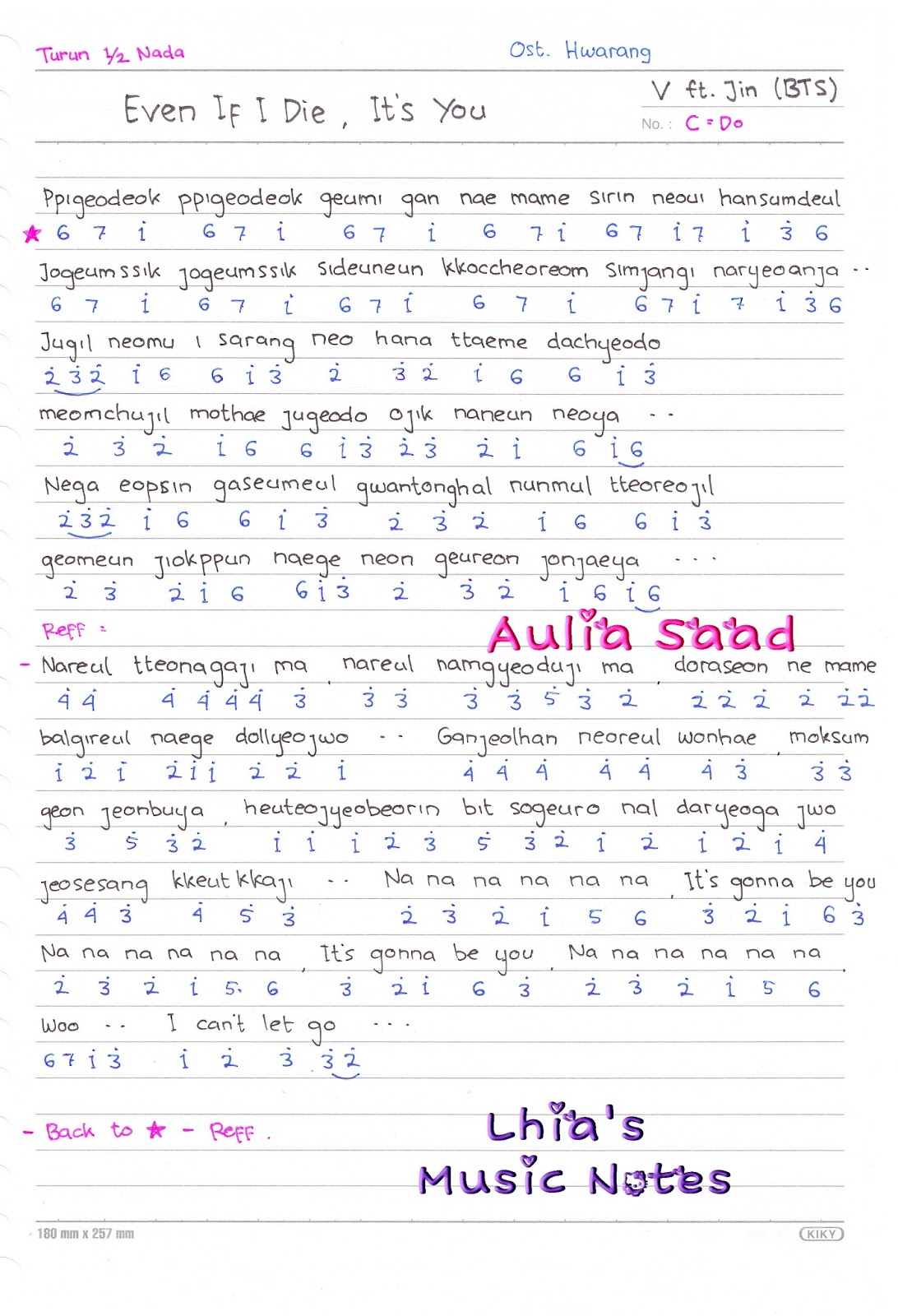 Not Angka Lagu Lagu Not Angka Lagu Bts