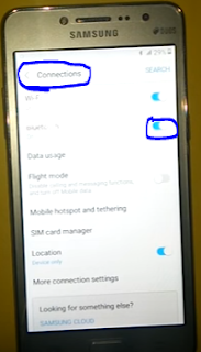 Aktifkan bluetooth pada connection menu settings