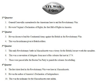 Students of History: American History Vocabulary Football League