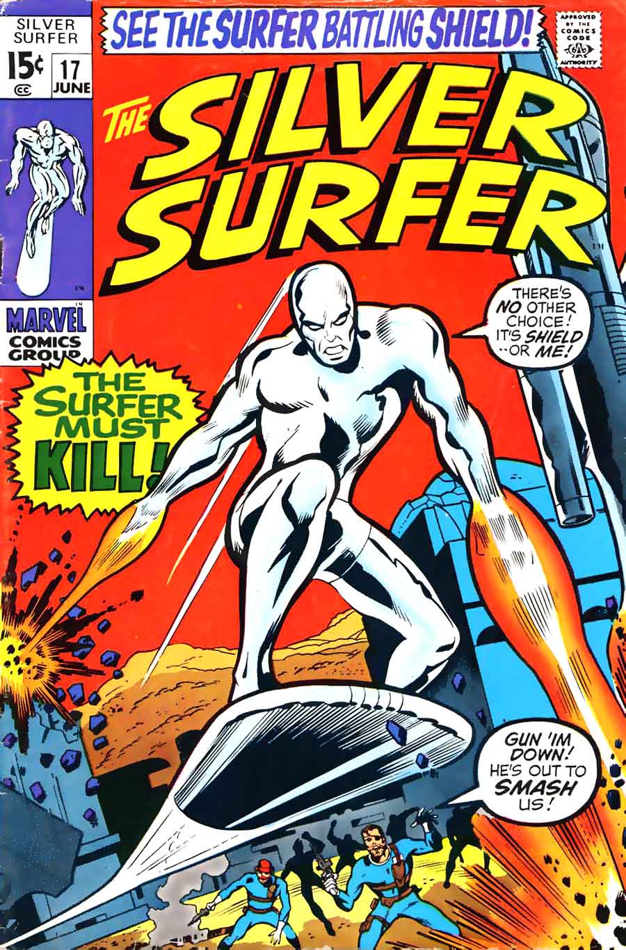 Silver Surfer v1 #17 marvel comic book cover art by Barry Windsor Smith