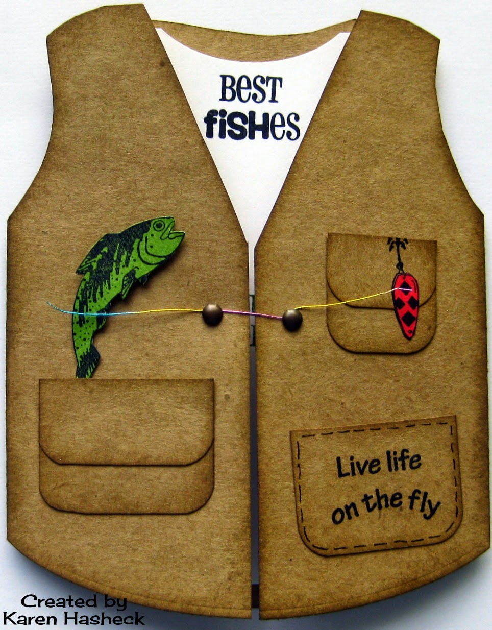 Download Karen's Kreative Kards: Guy's Fishing Vest Card