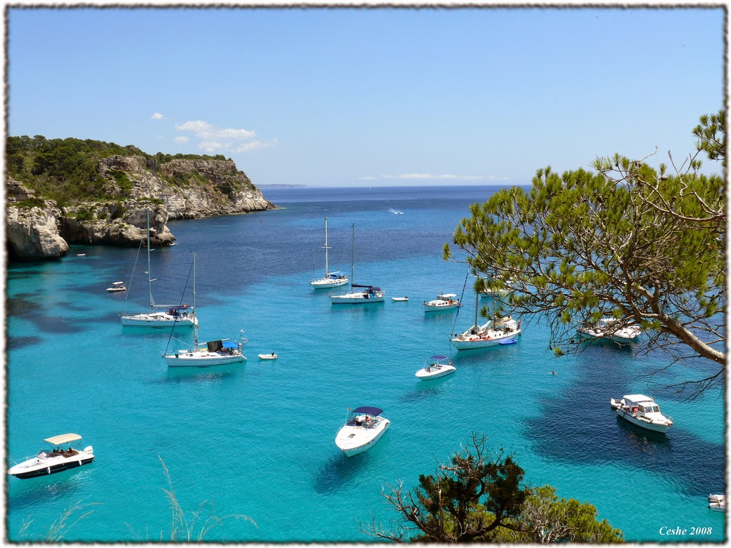 #6. Cala Macarelleta, Menorca is located on one of the five islands of the Balearic Islands. It can only be reached by boat or foot and is one of the least crowded beaches in Spain. - 12 Places To Swim With The Clearest, Bluest Waters. #2 Wow!