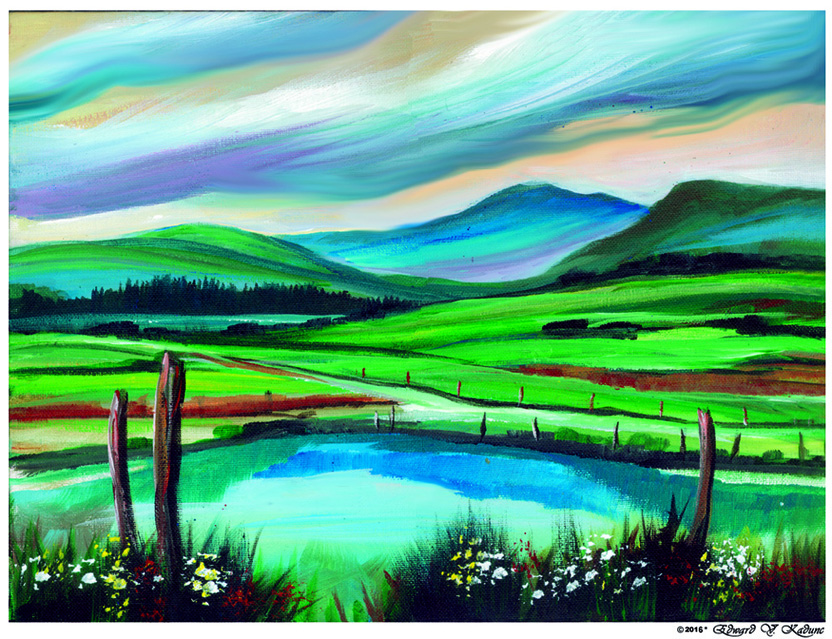 paintnightnek "Green Fields" Danville, VT Creative Paint Night with