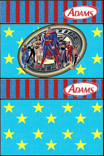 La Liga de la Justicia: Etiquetas para Candy Buffet para Imprimir Gratis. Etiqueta De Chicle Adams para imprimir gratis.