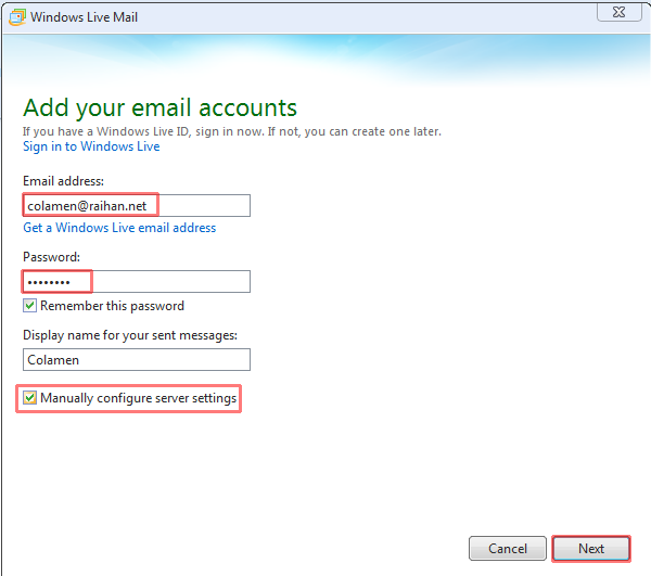 Создать почту windows