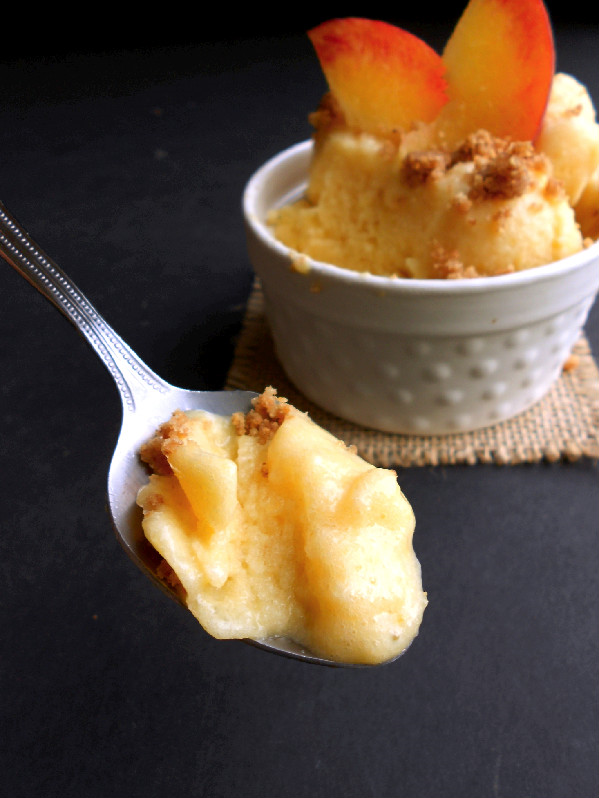 Peach Frozen Yogurt with Pecan Graham Cracker Crumble Confessions of