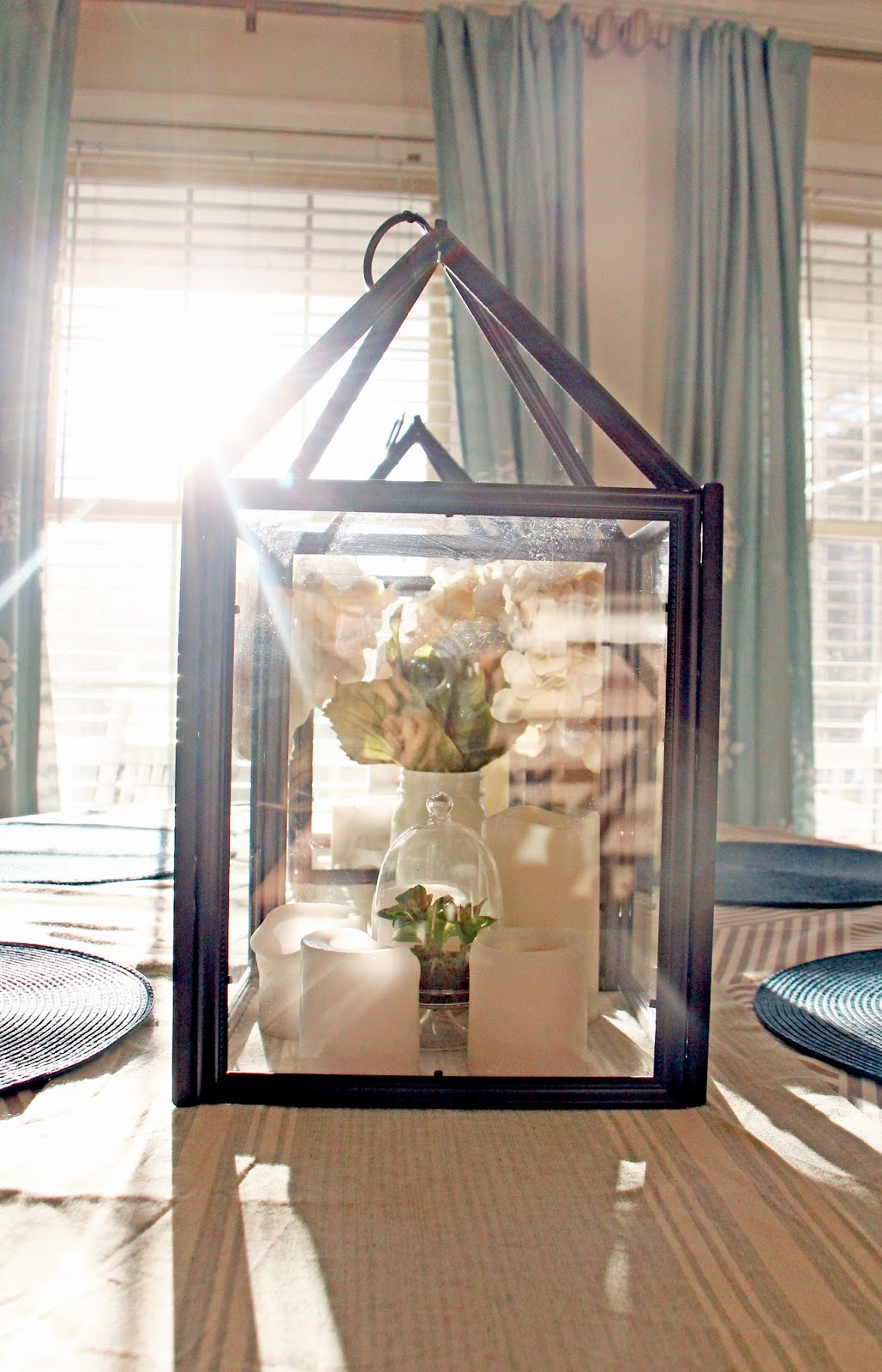 Grosgrain DIY Hurricane Lanterns Out of Dollar Store Frames