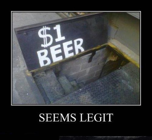 1$ Beer Seems Legit