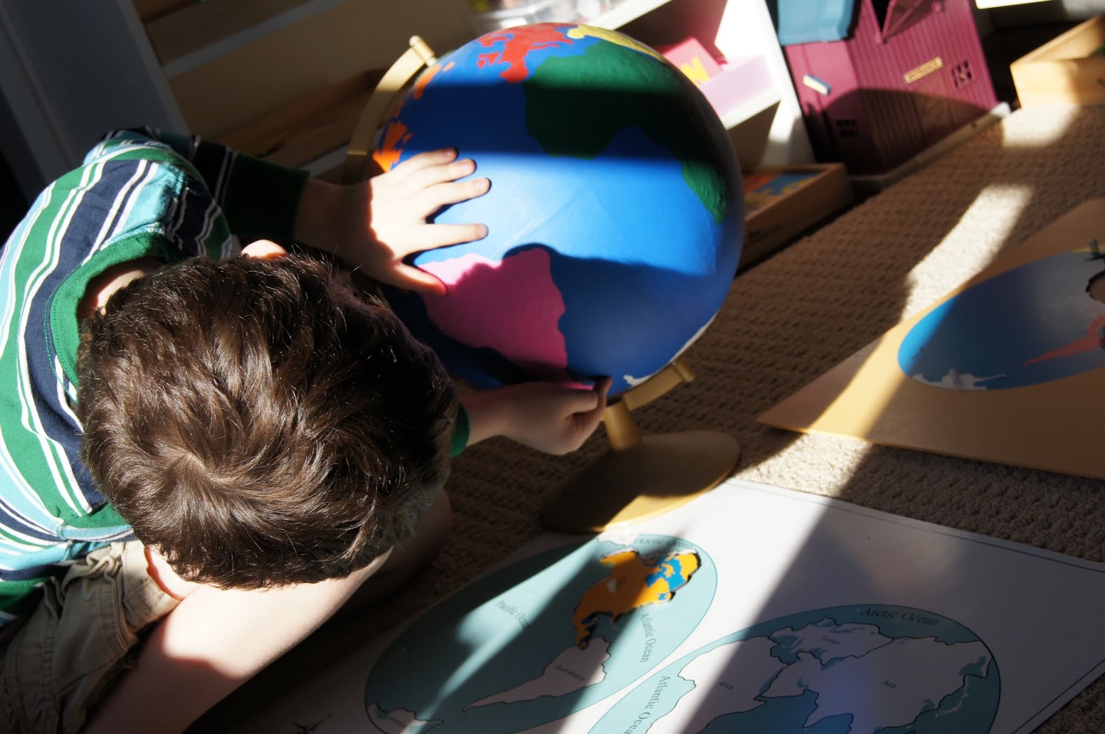 Montessori Geography, Me On The Map Activity "Making Montessori Ours"