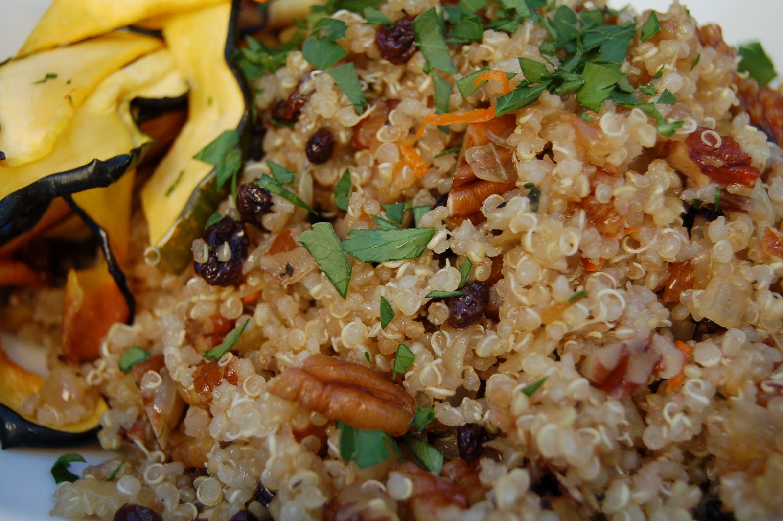 Quinoa with Caramelized Onions, Pecans, and Currants