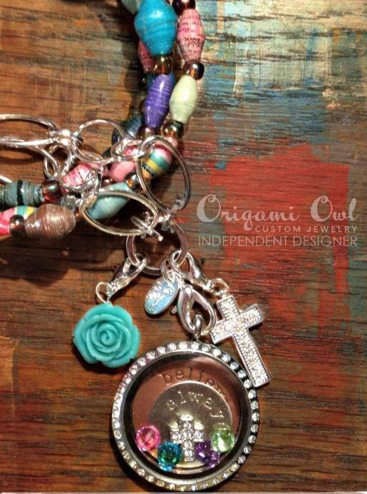 Faith + Always Believe Origami Owl Living Locket - come create your own at StoriedCharms.blogspot.com