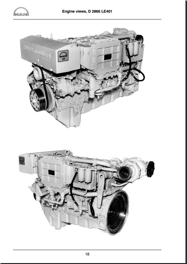 MAN MARINE DIESEL ENGINE D2866LE 401405 Automotive Library