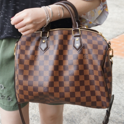 Louis Vuitton Damier Ebene 30 speedy bandouliere | Away From The Blue