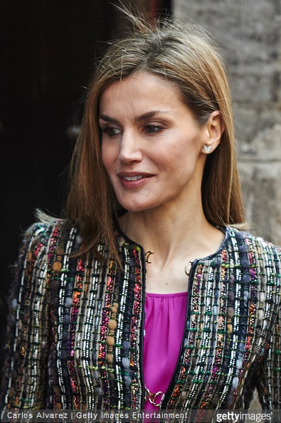 King Felipe VI of Spain and Queen Letizia of Spain visit the Aljaferia Palace