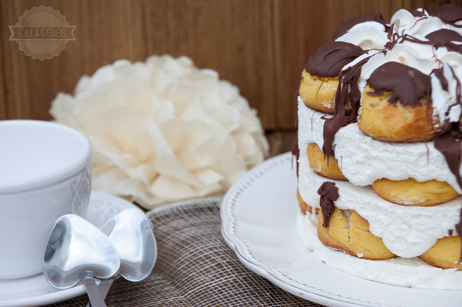 Profiteroles layer cake