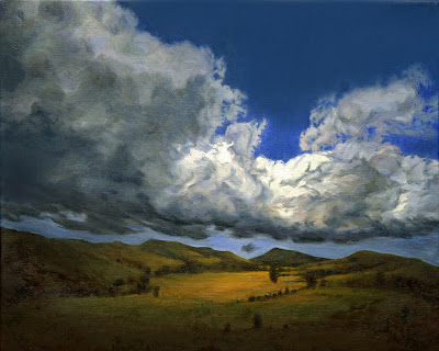 Billowing Clouds Go By and By Katherine Kean contemporary original oil 