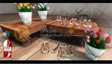{amiable}Vintage Rose pumps {amiable}Vintage Rose pumps