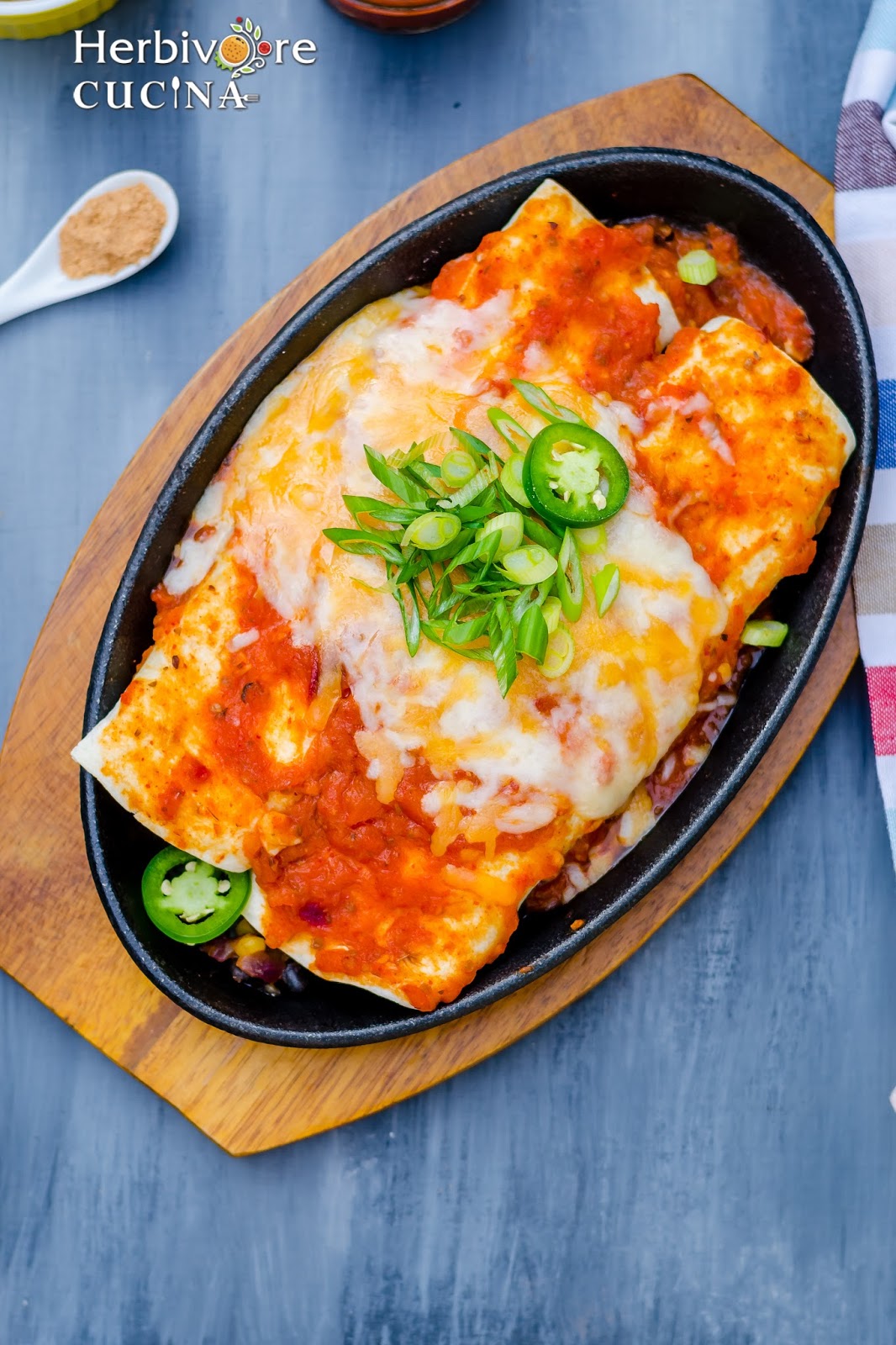 Herbivore Cucina 30 Minute Vegetarian Bean Enchilada