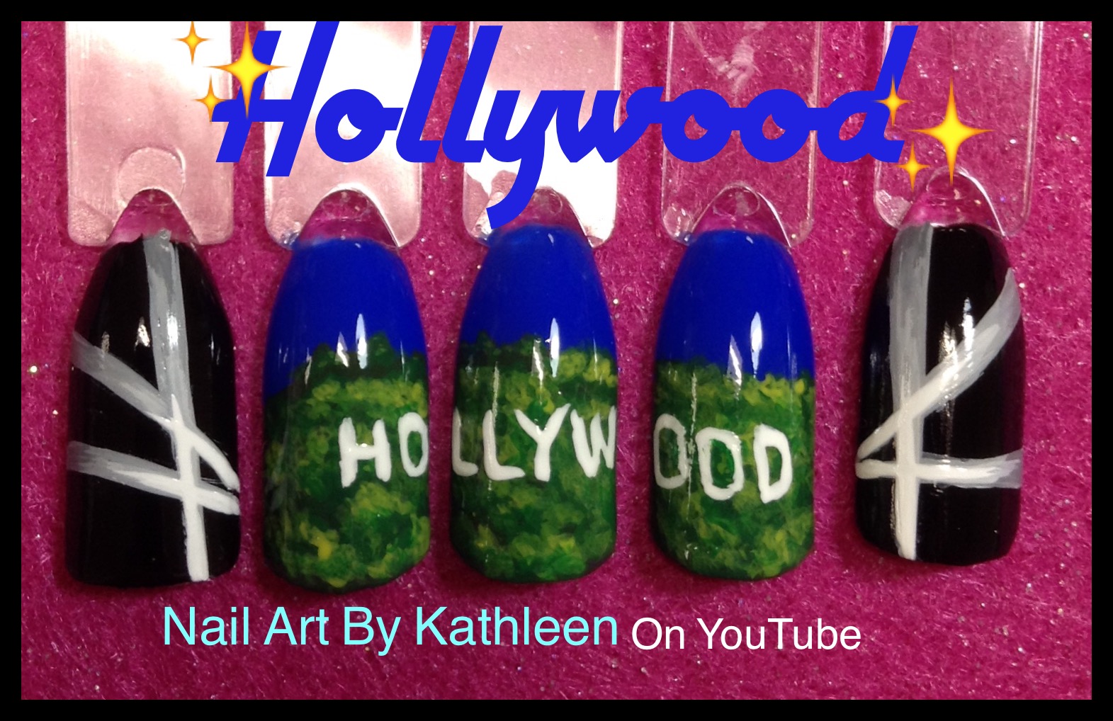 Nail Art By Kathleen Hollywood Nails nailart freehand hollywood 
