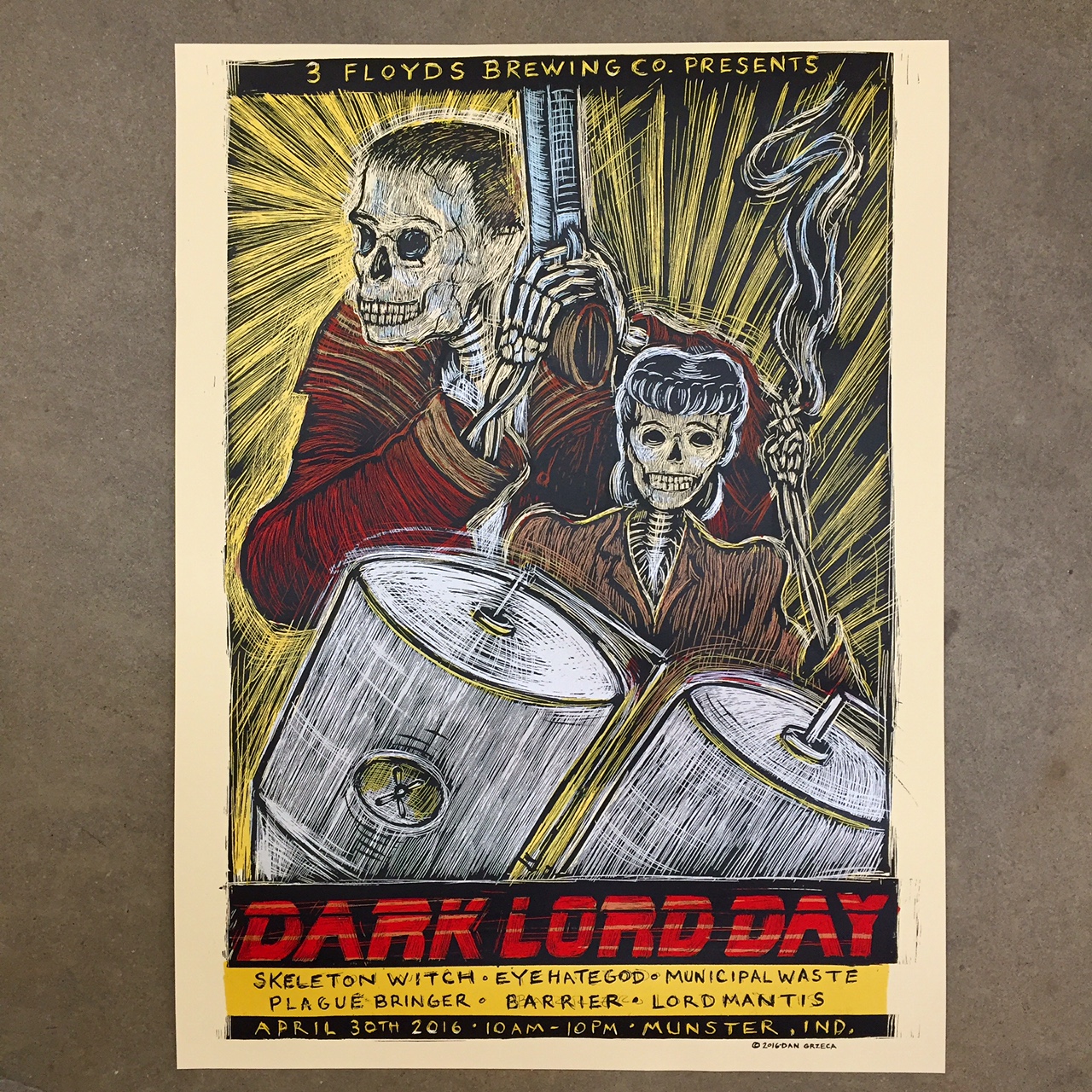 INSIDE THE ROCK POSTER FRAME BLOG Dan Grzeca Dark Lord Day Poster