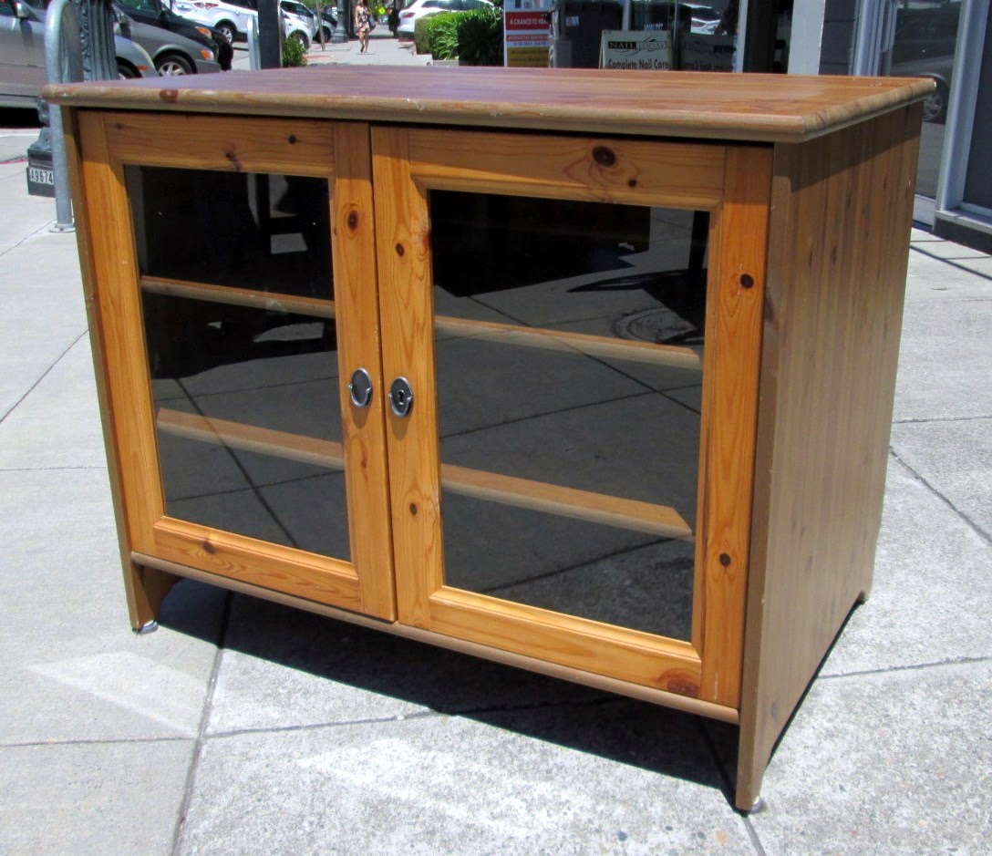 UHURU FURNITURE & COLLECTIBLES SOLD Contemporary Pine with Glass Doors 65
