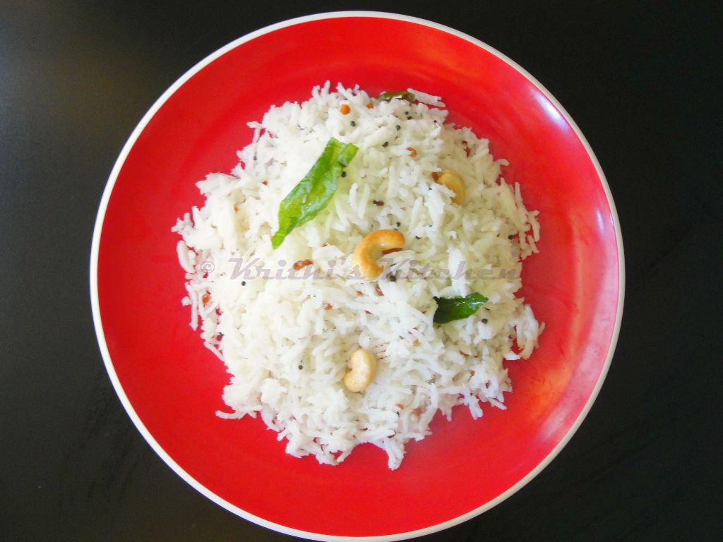 Krithi's Kitchen Thengai Sadham / Coconut Rice Indian Rice Recipes