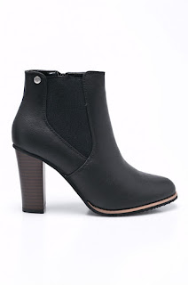 Botine ieftine de firma elegante de iarna negre cu toc gros mediu Big Star Botine ieftine de firma elegante de iarna negre cu toc gros mediu Big Star