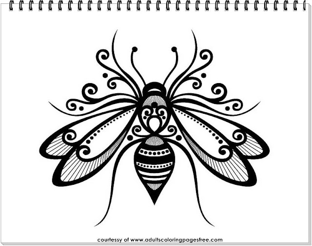 bee coloring pages for adults