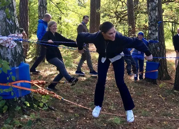 Crown Princess Victoria at 125th anniversary events of Swedish Outdoor Association held at Haga Copper Tents