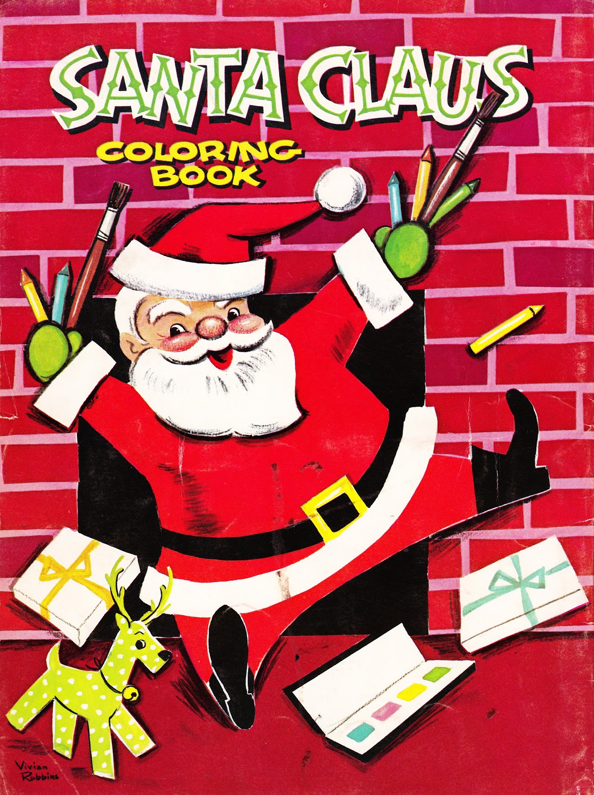 My Vintage Mending Santa's Coloring Book