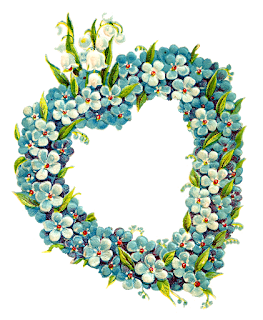 digital flower download flowers heart frame digital border image