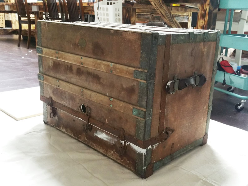 Finnabair Old Trunk Makeover Big Scale Altering - Old Trunk Home Decor