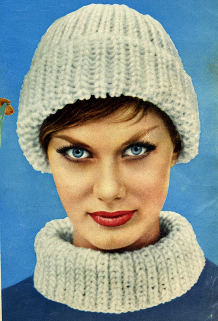The Vintage Pattern Files: Free 1960'S Knitting Pattern - Continental Cap and Collar Set The Vintage Pattern Files: Free 1960'S Knitting Pattern - Continental Cap and Collar Set