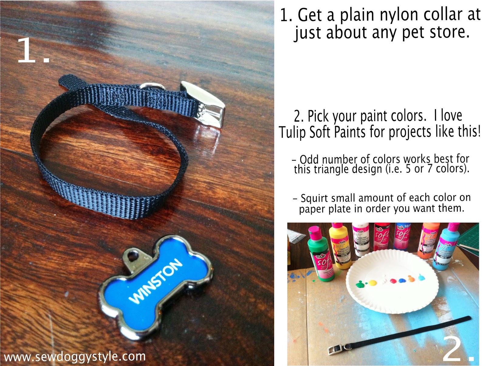 Sew DoggyStyle DIY Painted Dog Collar