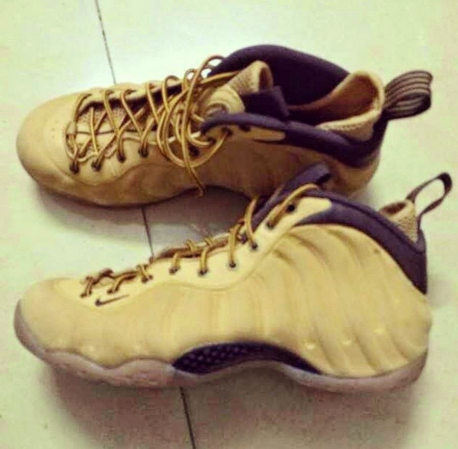 wheat foamposites on feet
