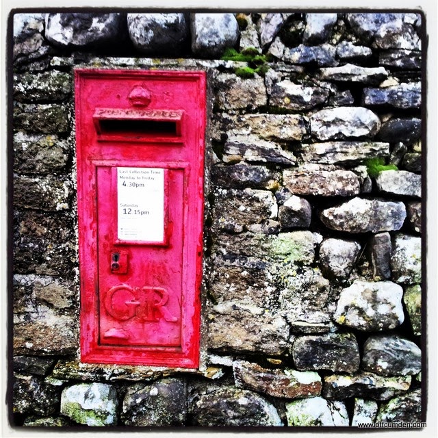 Post box in dry stone wall
