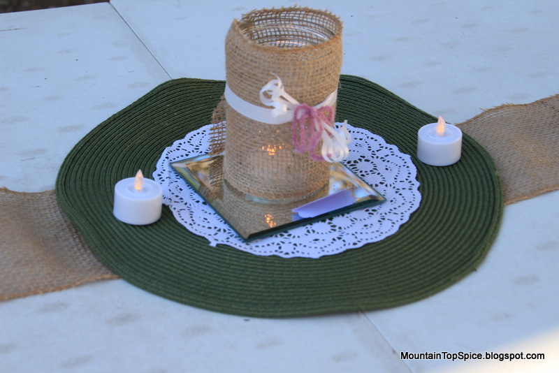 Mountain Top Spice Outdoors Burlap Themed Bridal Shower With