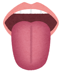 いろいろな色の舌のイラスト（紫）