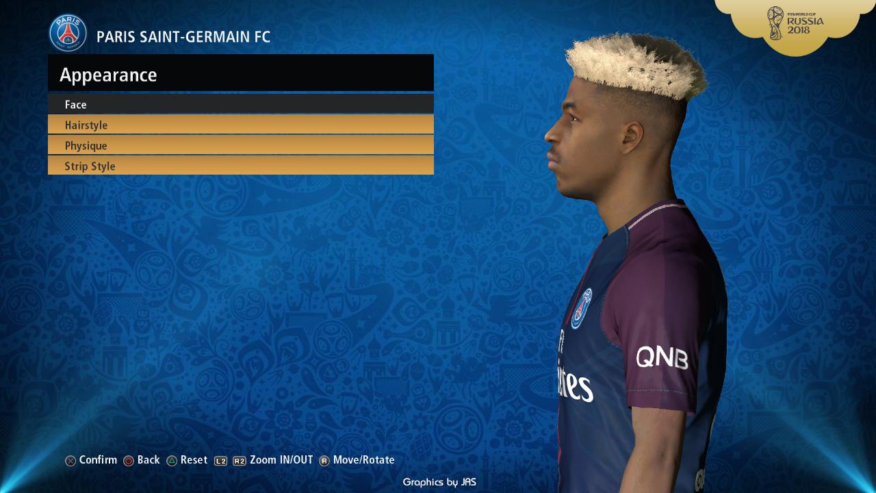 pes 2017 kimpembe face v2 by ahmed tattoo & facemaker