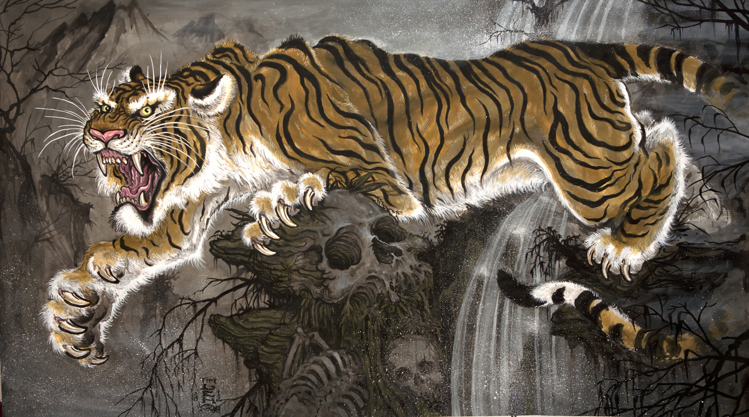 BlackHeart Tattoo San Francisco: high on FIRE album art & giant tiger