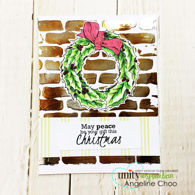 ScrappyScrappy: Unity Stamp Blog Hop with Graciellie Designs #scrappyscrappy #unitystampco #gracielliedesigns #stamp #stamping #quicktipvideo #processvideo #youtube #craft #crafting #scrapbook #scrapbooking #thermoweb #decofoil #heidiswapp #miniminc #foiling #christmascard #holidaycard #spectrumnoirsparklepen #tcwstencil #decofoiltransfergel