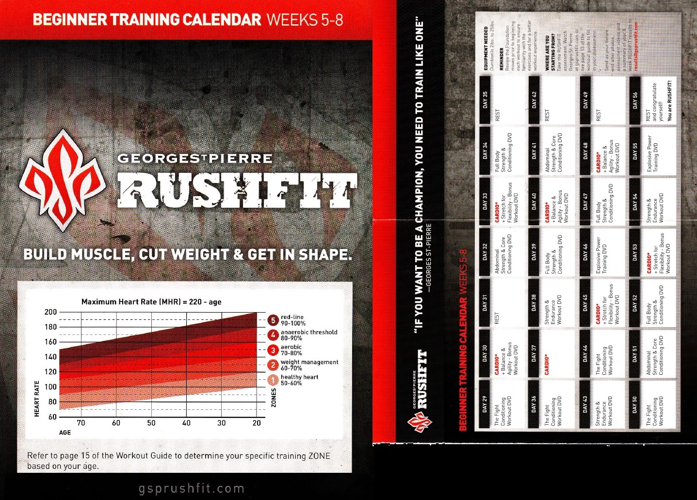 RUSHFIT BEGINNER CALENDAR EBOOK DOWNLOAD
