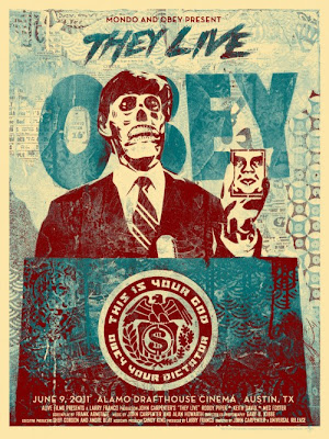 Obey Giant x Mondo “They Live” Blue Variant Screen Print by Shepard Fairey