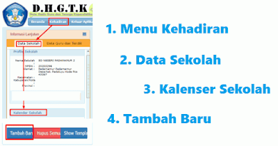 Menu Kehadiran DHGTK Menu Kehadiran DHGTK