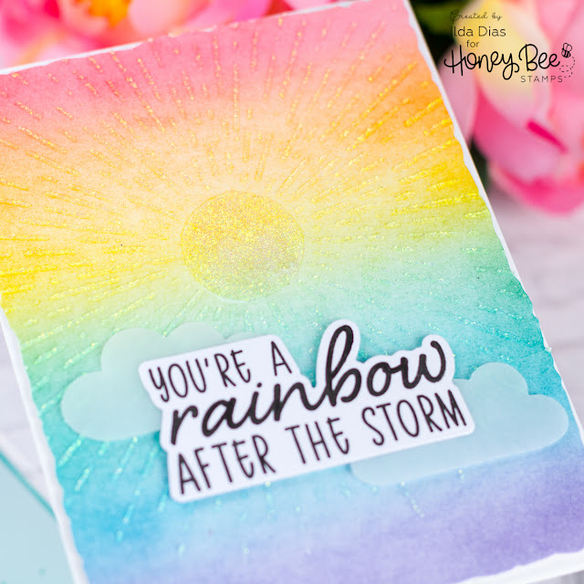 Rainbow After the Storm for Honey Bee Stamps Happy BEE Day Release Preview by ilovedoingallthingscrafty.com