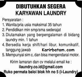 Lowongan Kerja Laundry