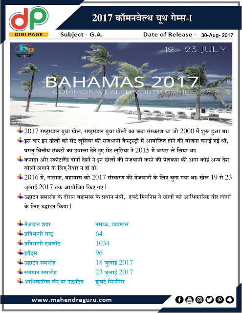 DP | 2017 Commonwealth Youth Games-I | 30 - August - 2017 DP | 2017 Commonwealth Youth Games-I | 30 - August - 2017